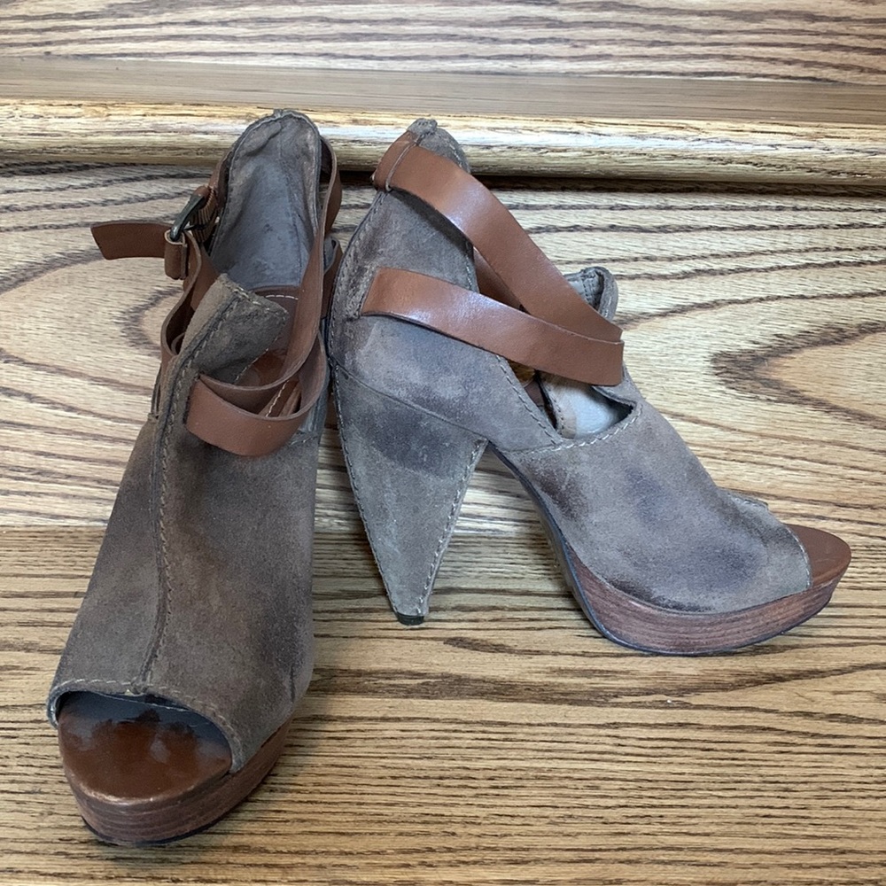 All Saints suede heel